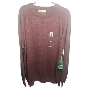 Mutual Weave Maroon Knit Sweater 2XL Big & Tall
